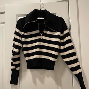 Striped Zara Sweater Quarter Zip